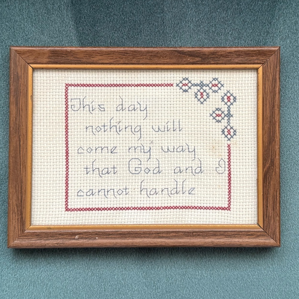 Inspirational Framed Cross-Stitch Art